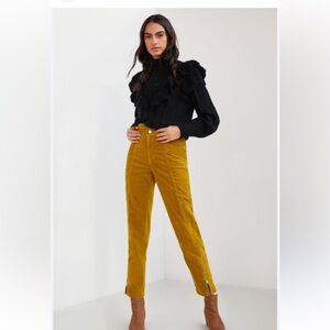 Anthropologie Golden High Rise Corduroy Cargo Pants